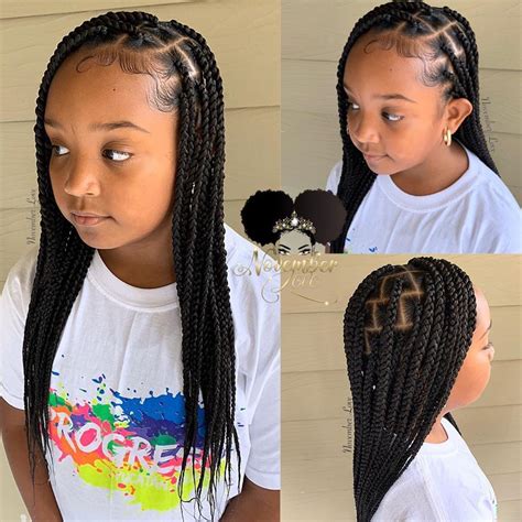 10 box braids hairstyles|10 Cute Box Braids For Kids Hairstyles That Will Make Every Day。